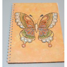 Блокнот із метеликом, А5, авторське оформлення, лінія, недатований