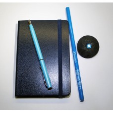 Набір подарунковий Partner синій (маленький): книжка записна, ручка, олівець, ластик