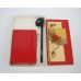 Набір подарунковий Partner червоний (маленький): книжка записна, ручка, олівець, ластик, листівка