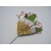 Бутоньєрка з трояндами рожевими, 11 см, ручна робота